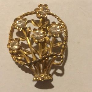 Basket Of Flowers Brooch
